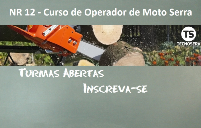NR 12 - Curso de Operador de Moto Serra - 08 Horas
