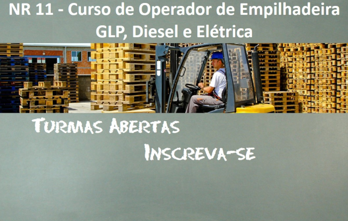 NR 11 - Curso de Operador de Empilhadeira GLP/Diesel/Elétrica - 16 Horas